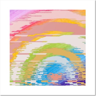 Queer Pride LQBTQ Rainbow Blended Pastel Color Effect Posters and Art